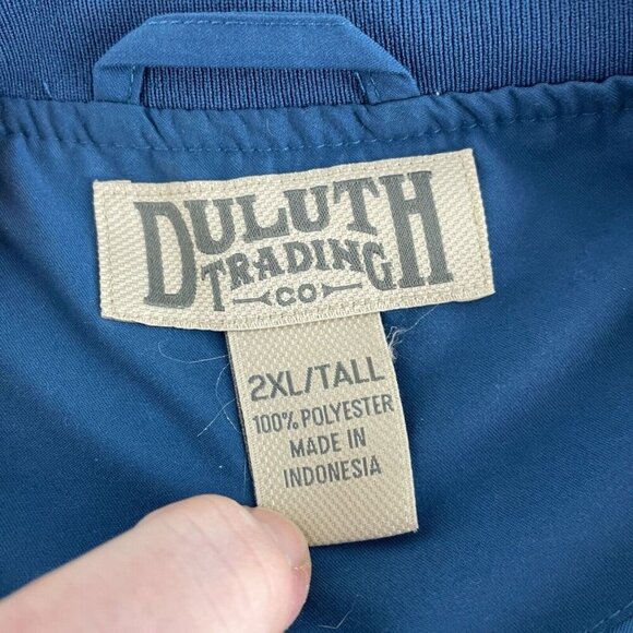 Duluth Trading Co 2XL/Tall Mens V-Neck Blue Polyester Scrub Top 5760 - Picture 3 of 7